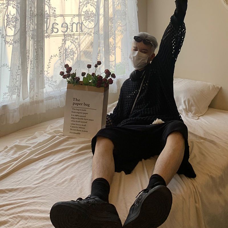 Áo Sweater Cổ Tròn Tay Dài Dáng Rộng Thời Trang Mùa Hè Cho Nam Giới