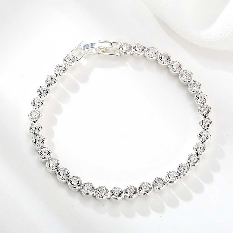 Vòng Tay Chuỗi Xích Đính Đá Pha Lê Phong Cách Hip Hop Thời Trang