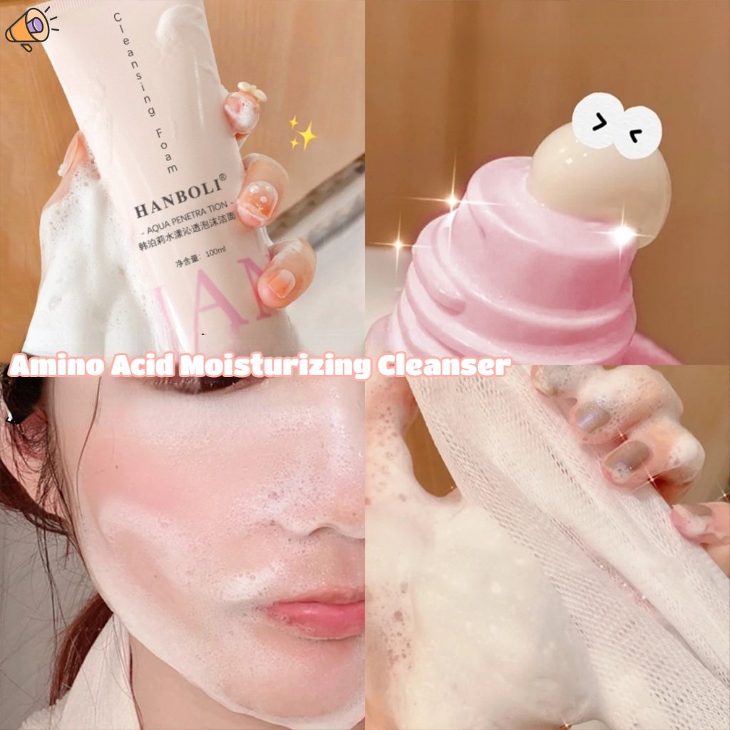 Sữa Rửa Mặt Amino Acid 100ml Dưỡng Ẩm Dịu Nhẹ Không Trầy Xước Cho Nam Nữ