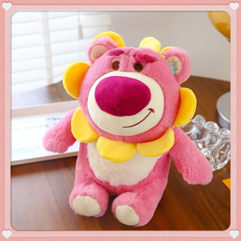 Đồ chơi nhồi bông Hình Gấu Teddy Và Hoa Hướng Dương Mềm Mại Đáng Yêu