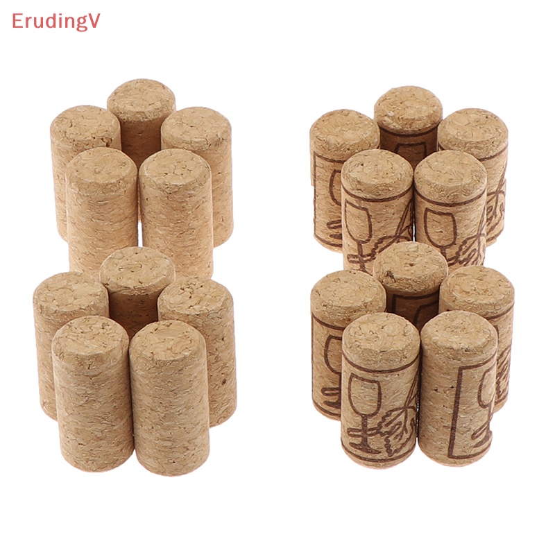 Set 10 Nút Bần Thẳng Bằng Gỗ Cắm Chai Rượu Tiện Dụng Cho Nhà Bếp / Quán Bar