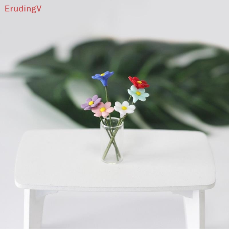 Bình Hoa Cúc Mini Dễ Thương Xinh Xắn Tỉ Lệ 1: 12 Dùng Để Trang Trí Nhà Búp Bê