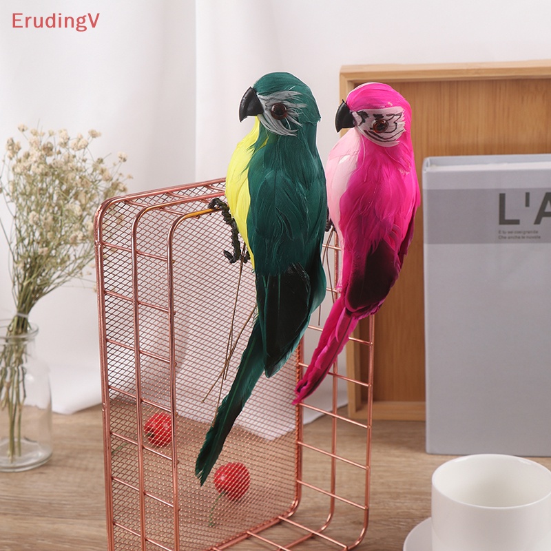 Đồ trang trí Chim Vẹt Lông Vũ 25cm / 9.8 &quot;Trang Trí Sân Vườn