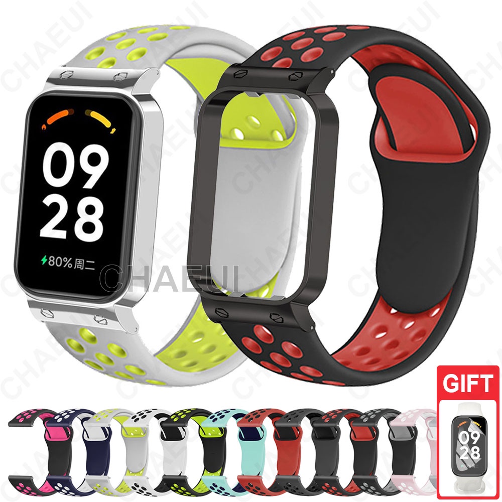 Dây Đeo Tay 2 Trong 1 Kèm Ốp Bảo Vệ Cho redmi smart band 2 / xiaomi mi band 7 pro / xiaomi smart band 8 active
