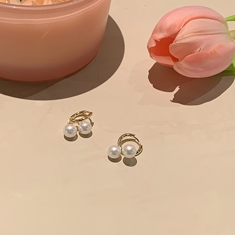 Bông Tai Đính Ngọc Trai Sang Trọng Phong Cách Pháp Cổ Điển Thời Trang Cho Nữ