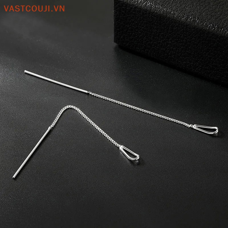 Khuyên Tai Chuỗi Dài Tua Rua Phong Cách Đơn Giản Cho Nữ