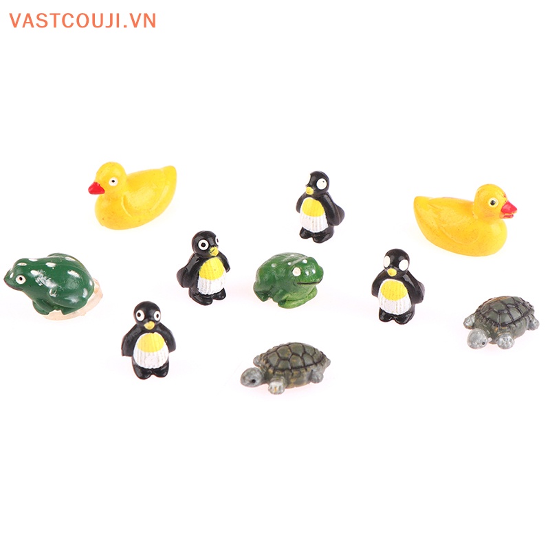 Set 10 Tượng Rùa Mini Bằng Nhựa Resin Dễ Thương Dùng Để Trang Trí