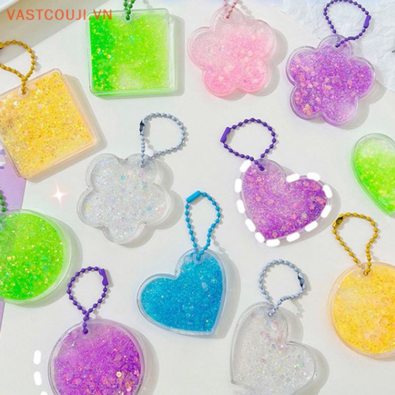 Nhãn Dán Acrylic Trong Suốt Họa Tiết Trái Tim VASTJI Kpop Guka Girl Trang Trí Album Ảnh DIY