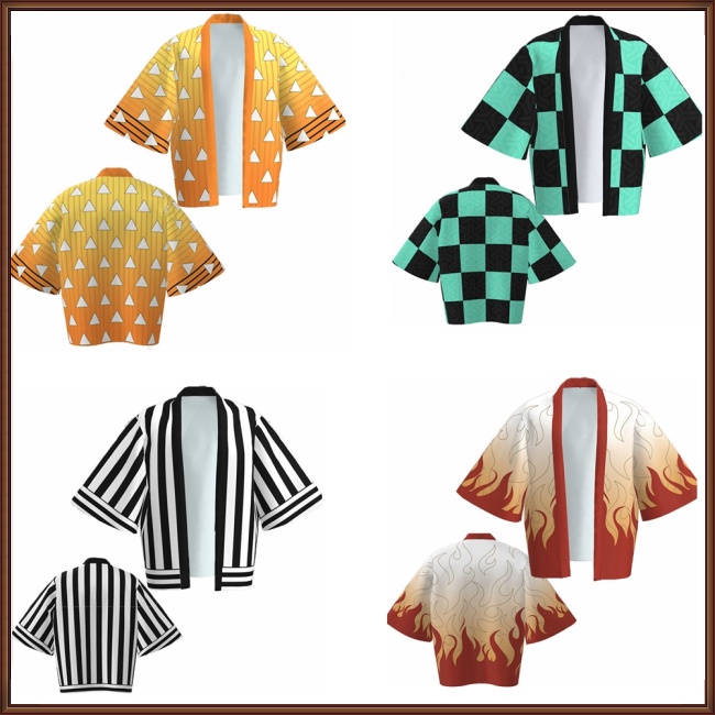 Áo Choàng Ngủ Tay Dài Dáng Rộng In Họa Tiết Hoạt Hình Dễ Phối Đồ Cho Nam Và Nữ