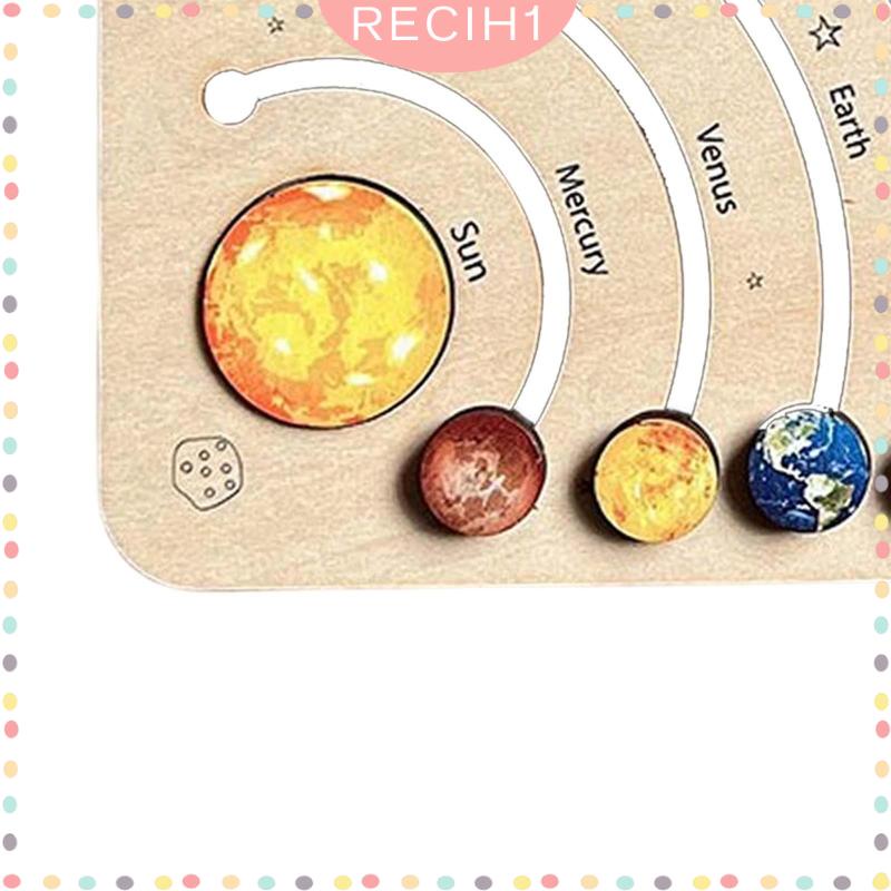 Bộ Đồ Chơi Xếp Hình Hệ Mặt Trời Bằng Gỗ Dành Cho Trẻ Em