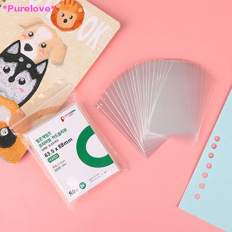 Set 50 Tấm Phim Dán Bảo Vệ Thẻ Hàn Quốc Không Axit Trong Suốt CPP Horaphic Mới