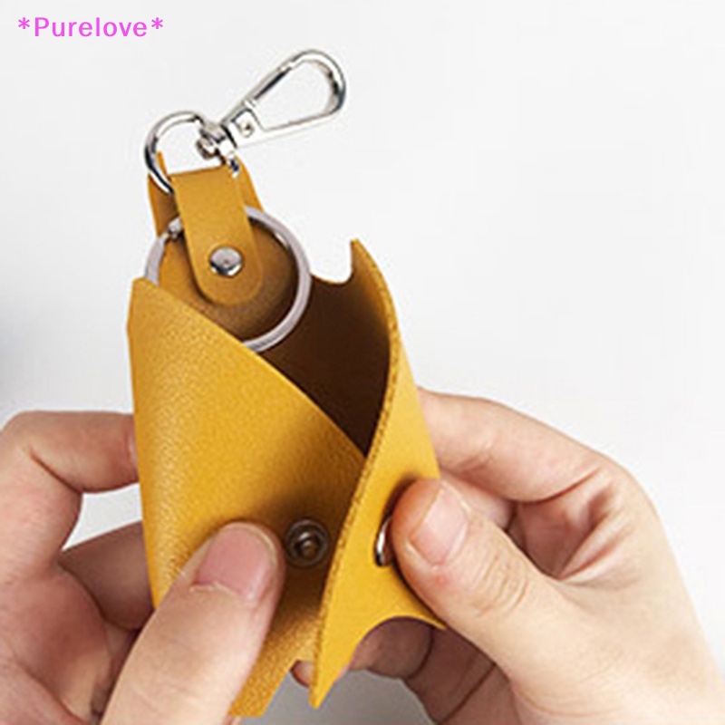 Ví Da Mini Đựng Chìa Khóa / Thẻ Tiện Dụng Cho Nam Nữ Mới