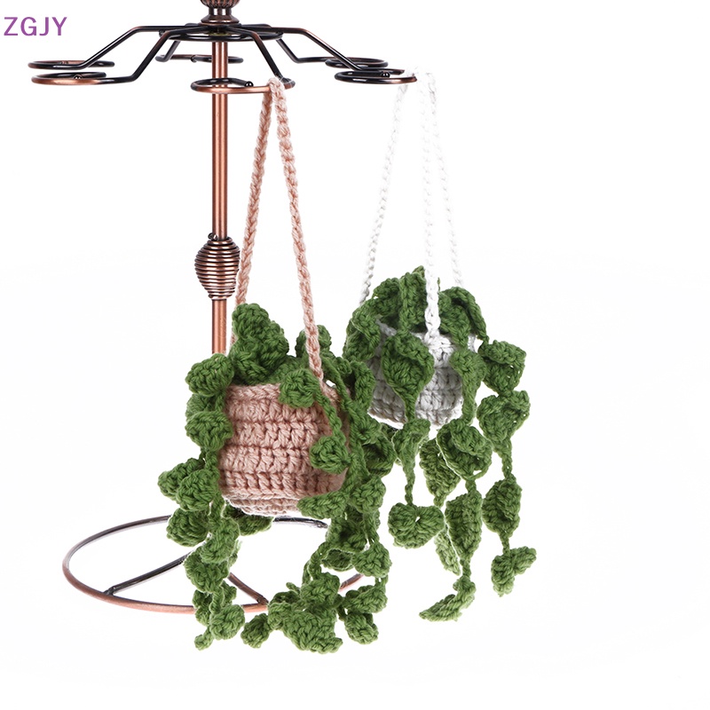 1 Cây Cảnh Đan Móc Thủ Công Hình Xe Hơi Dễ Thương Dùng Trang Trí Mới