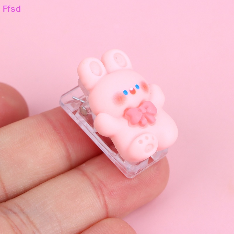 {Ffsd} Set 4 Kẹp Nhựa Giữ Tài Liệu Giấy Ghi Chú Dính Cầm Tay Dễ Thương * Bán Chạy