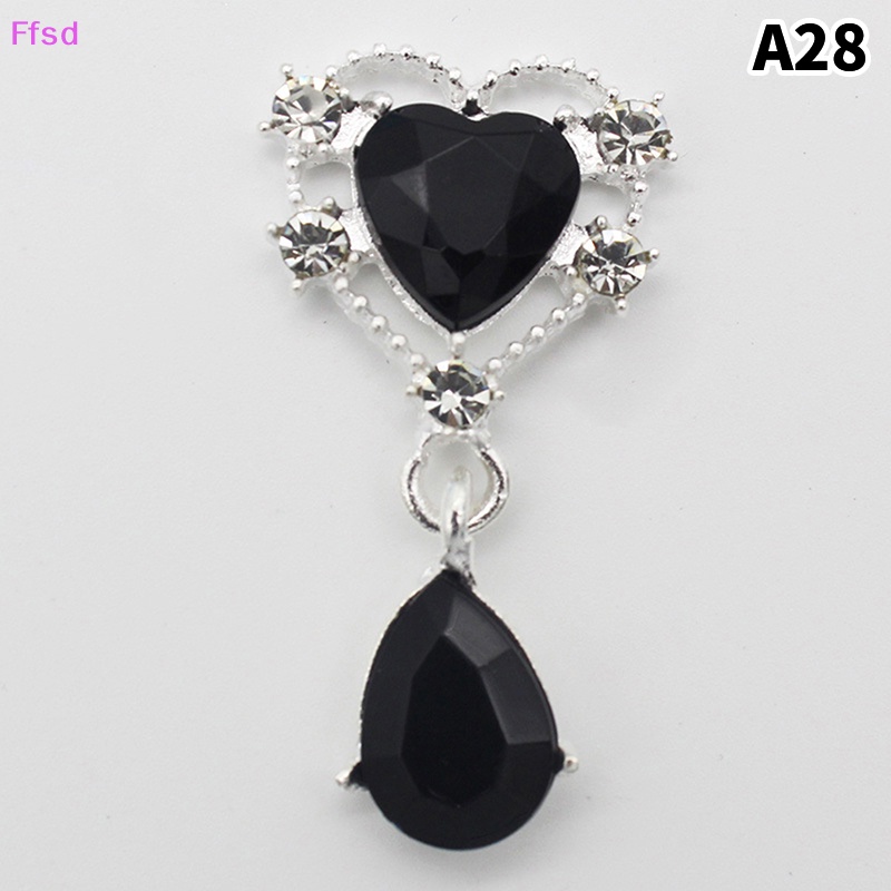 Ghim Cài Áo Acrylic Kim Loại Đính Đá 42 * 22mm Trang Trí Đám Cưới DIY