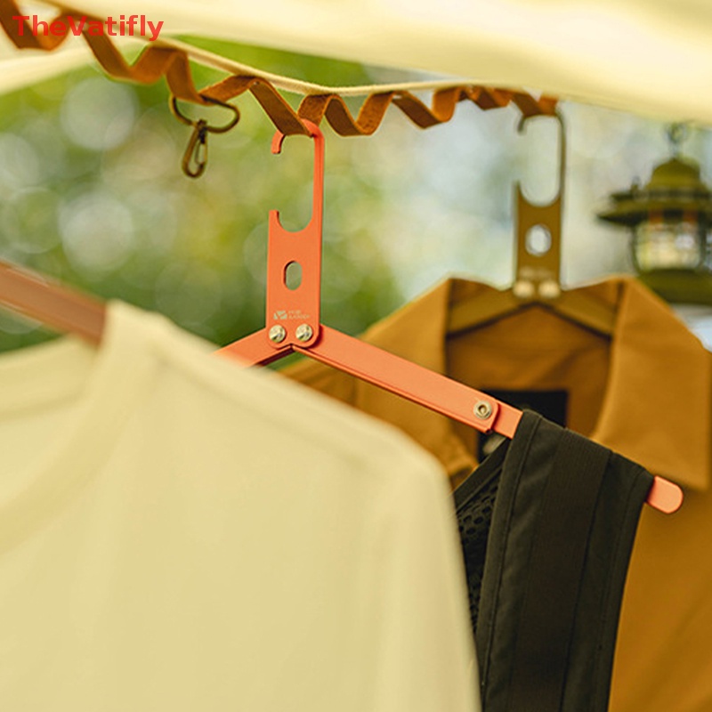Móc Treo Quần Áo [Thevalifly] Bằng Hợp Kim Nhôm Nhỏ Gọn Nhẹ Dễ Dàng Gấp Mở