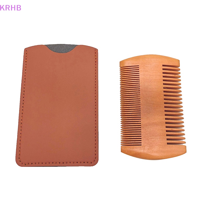Lược Chải Râu Thủ Công Kèm Hộp Đựng Bằng Da PU Dành Cho Nam