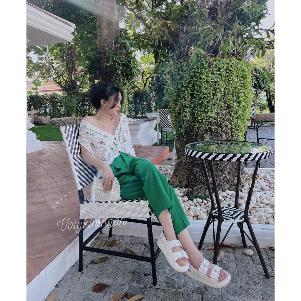 Áo cr.op ca.di.gan hoa