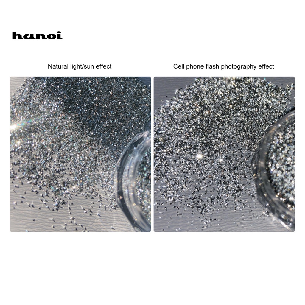 1 Hộp Bột Kim Tuyến Lấp Lánh Trang Trí Móng Tay / Móng Chân Lâu Trôi Tiện Dụng