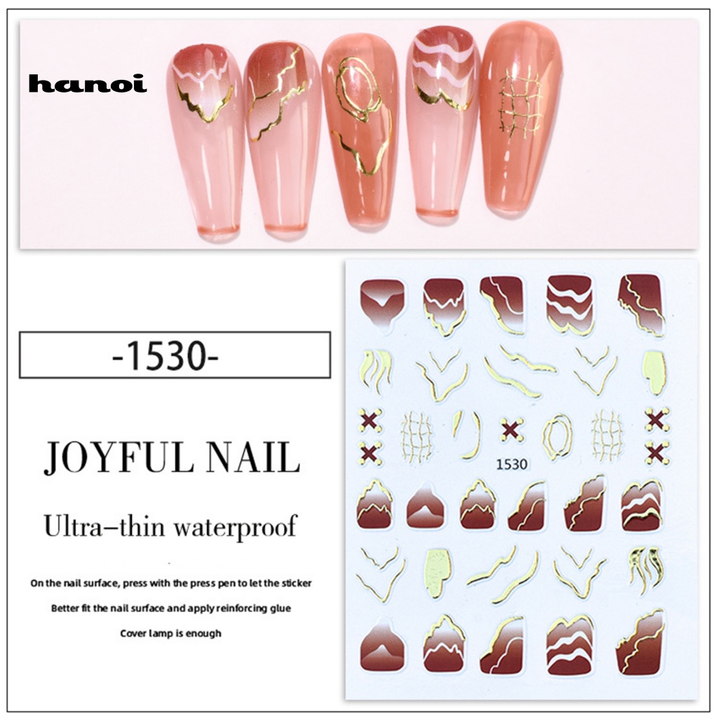 Miếng Dán Trang Trí Móng Tay Tạo Hiệu Ứng 3D Lấp Lánh