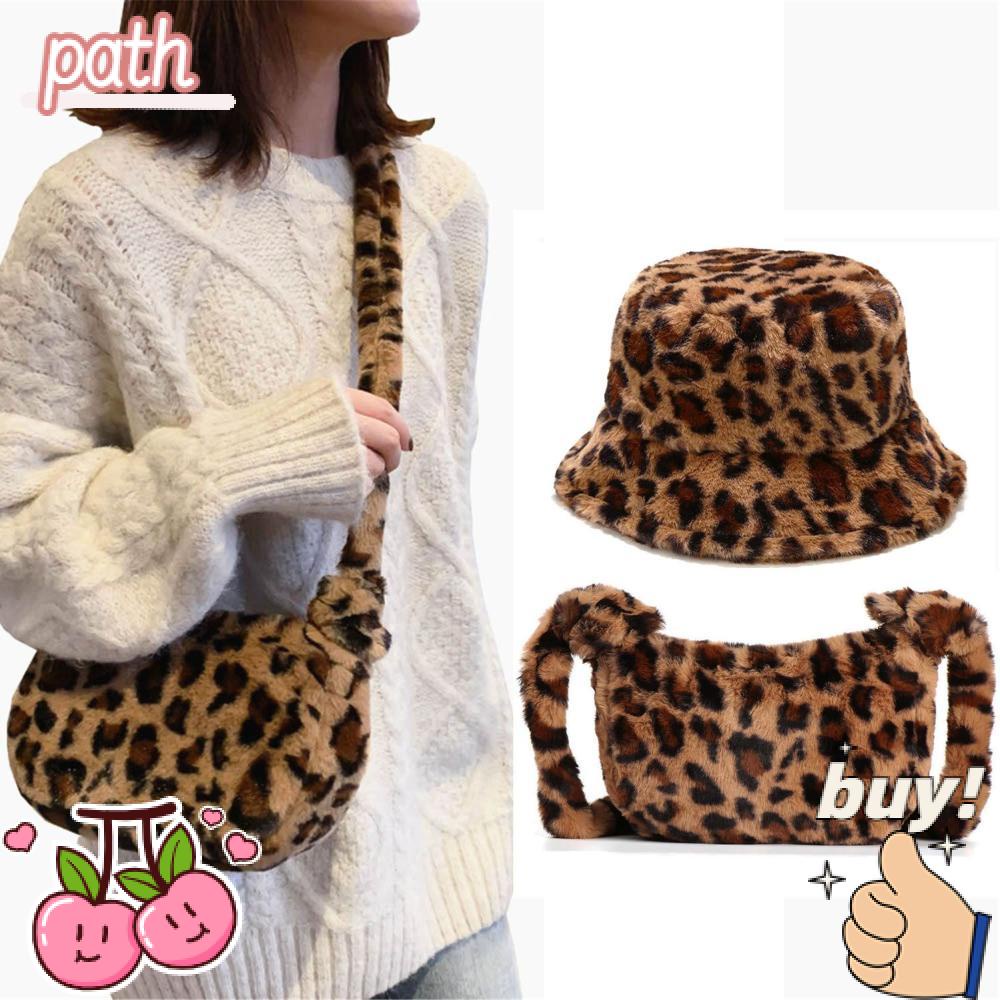 Túi Đeo Chéo Phủ Lông Họa Tiết Da Báo Thời Trang Nữ Sành Điệu