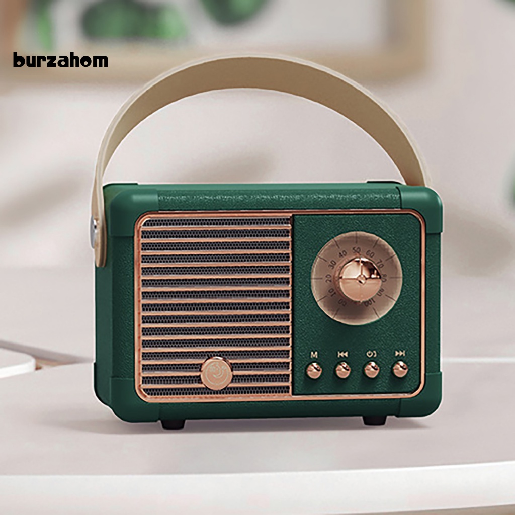 Loa Bluetooth Không Dây Bur HM11Plus Âm Thanh Siêu Trầm Phong Cách Retro