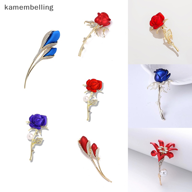 Ghim Cài Áo Hình Hoa Hồng Đính Đá Thời Trang Cho Nữ