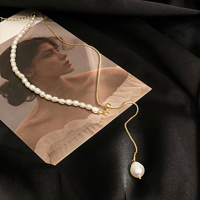 Vòng cổ Chữ Y Đính Ngọc Trai Phong Cách Cổ Điển Cho Nữ