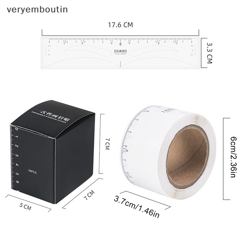 Thước Dán Lông Mày Dùng Một Lần Độ Chính Xác Cao