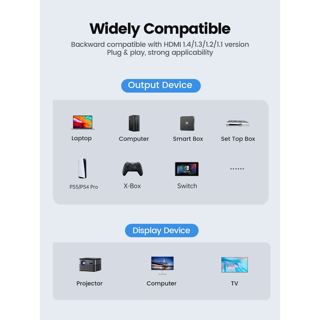 Dây Cáp ORICO HDMI 2.0 Tốc Độ Cao 18Gbps 4K 3D 1080P Male Sang Male Cabele Cho LED TV PS4 / 3 Xbox PC (H4CY)
