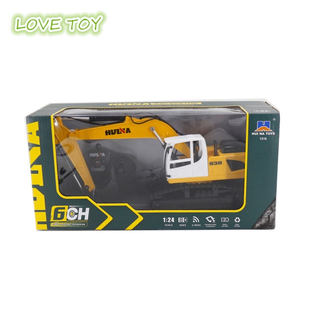 Mô Hình Máy Xúc Đồ Chơi Điều Khiển Từ Xa Huina 1516 1: 24