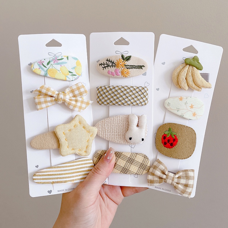 Kẹp Tóc Nơ Vải Dễ Thương Cho Bé Gái