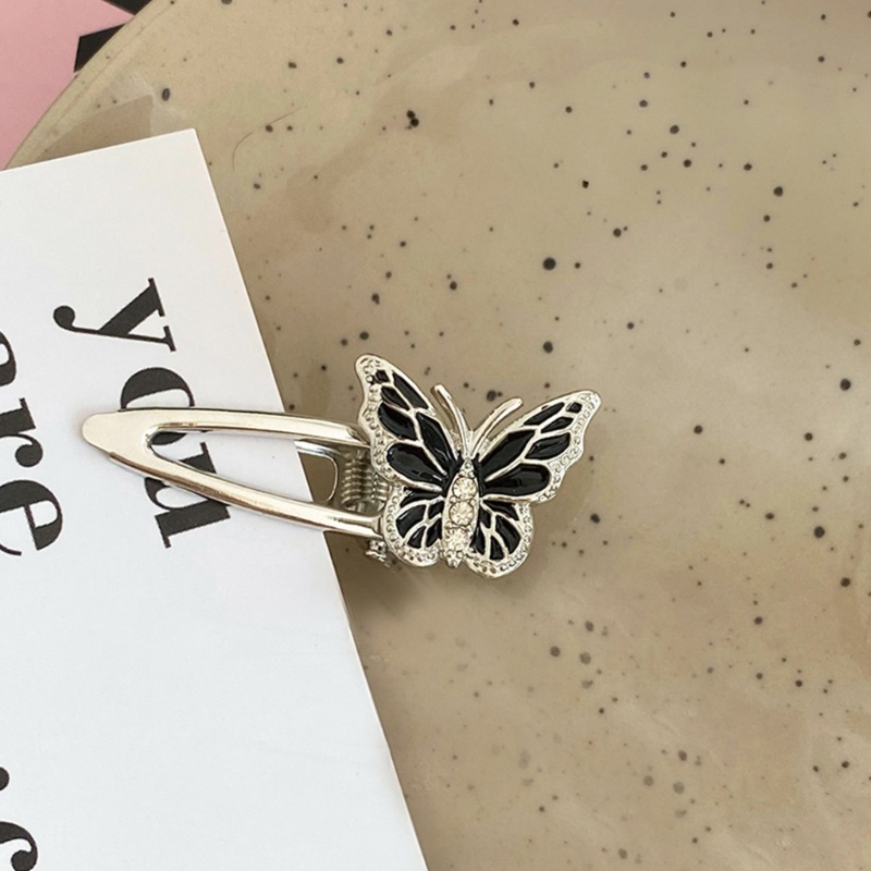 Kẹp Tóc Mini Màu Bạc Hình Bướm Y2K Phong Cách Lolita Dễ Thương Cho Nữ