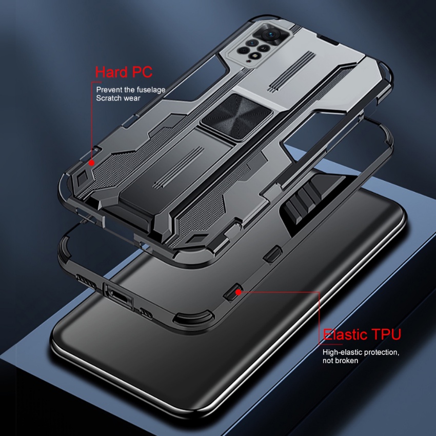 Ốp Điện Thoại Chống Sốc Có Giá Đỡ Cho Xiaomi 13 11T Pro Redmi Note 10s 9s Pro Max 10A Poco M3 Pro