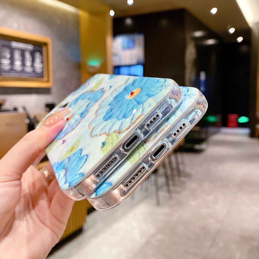 Ốp Điện Thoại TPU Chống Sốc Họa Tiết Hoa Cho IPhone 14 13 12 11 Pro MAX 14 Plus X XR XS MAX 7 8 Plus