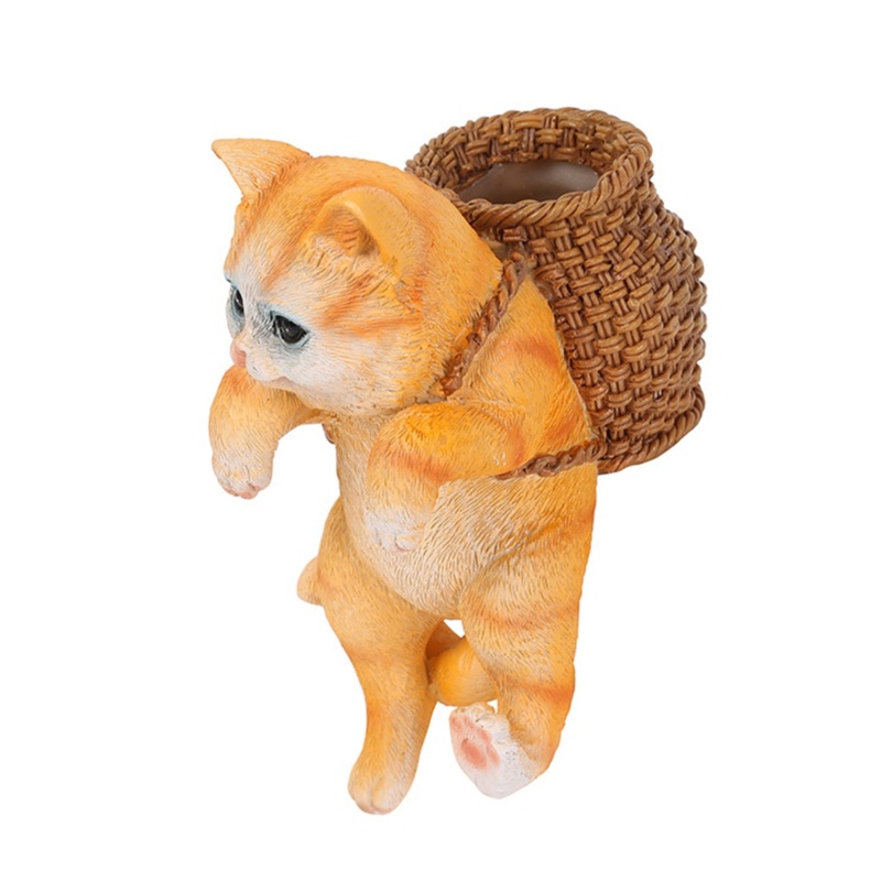 Phụ Kiện Trang Trí Bể Cá Hình Mèo May Mắn Bằng Nhựa Resin Dễ Thương