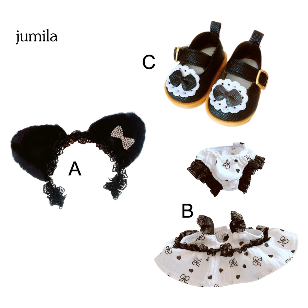 Giày Hai Dây Màu Đen Quyến Rũ Dành Cho Búp Bê