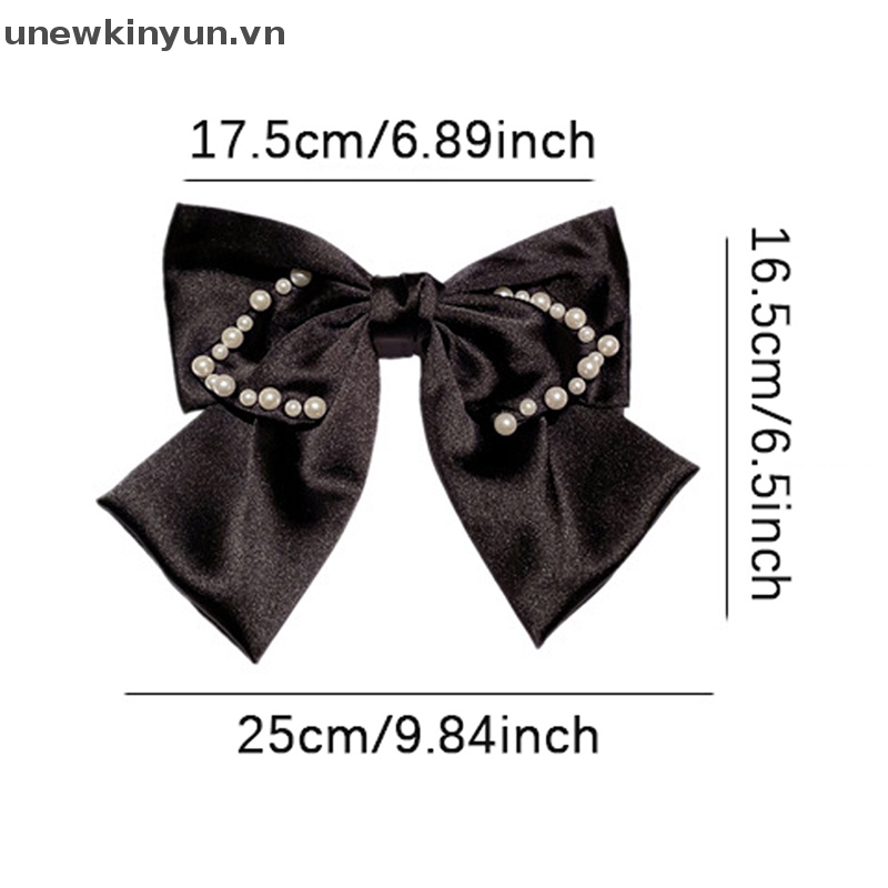 Kẹp Tóc Nơ Ruy Băng Màu Trơn Đơn Giản Thời Trang