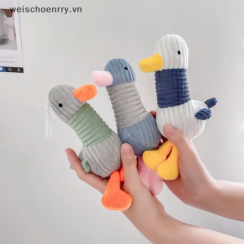 Móc Khóa Hình Vịt Nhồi Bông Xinh Xắn Dễ Thương