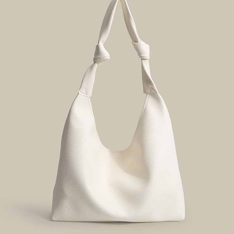 Túi Tote Da Mềm Cỡ Lớn Màu Nâu Phong Cách Retro Đơn Giản Cho Nữ