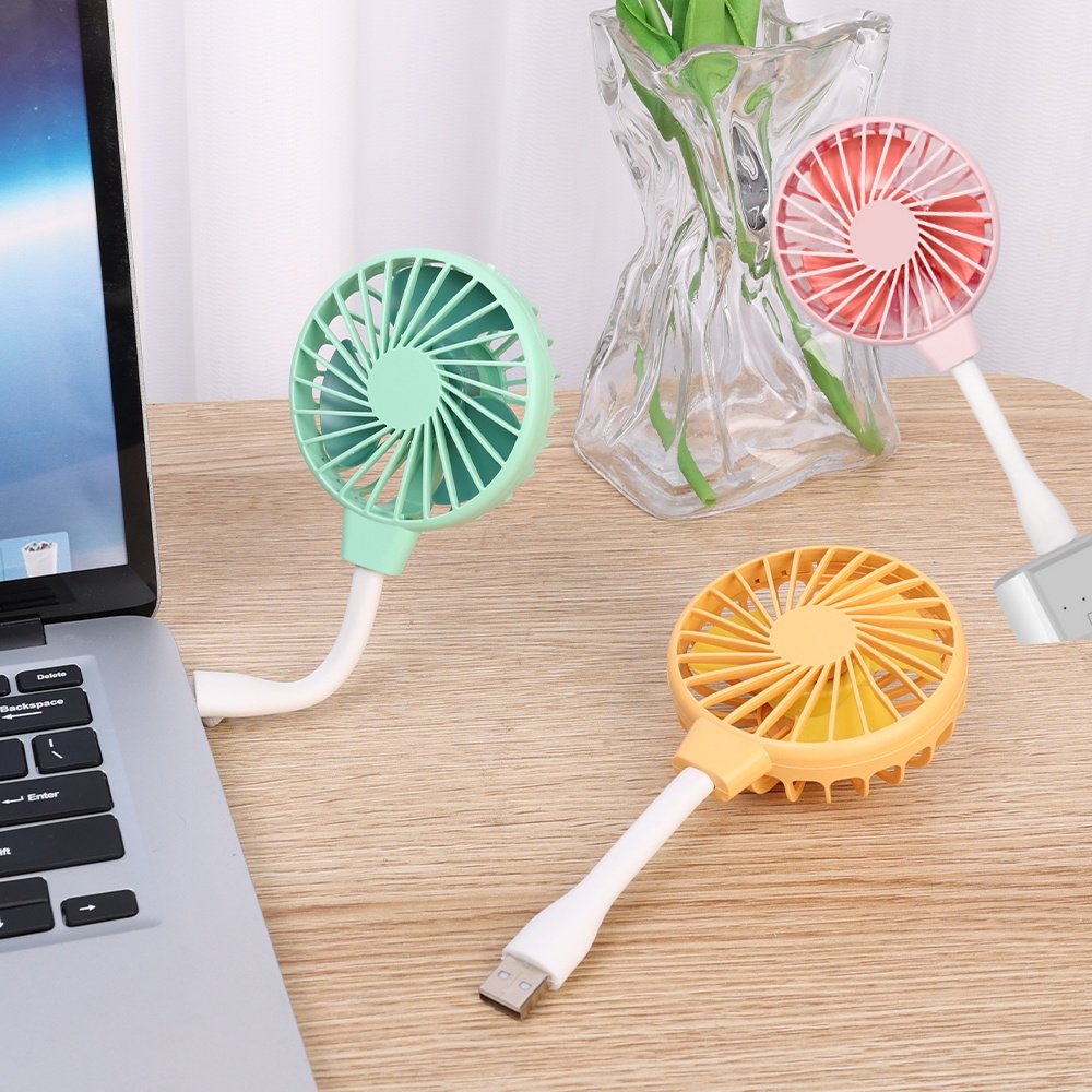 Quạt Mini Xoay 360 Độ Không Gây Tiếng Ồn° Quạt Làm Mát Chạy Điện Sạc Cổng USB Kích Thước Nhỏ Gọn Có Thể Điều Chỉnh Dùng