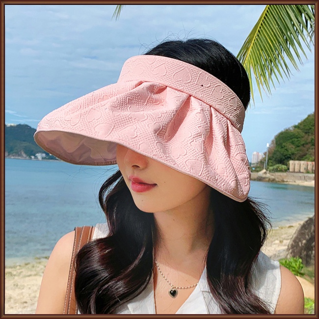 Nón Rộng Vành Hở Chóp Chống Tia Uv Thời Trang Đi Biển Mùa Hè Cho Nữ