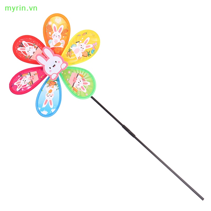 Chong Chóng Gió Hình Thỏ Hoạt Hình 3D Trang Trí Sân Vườn