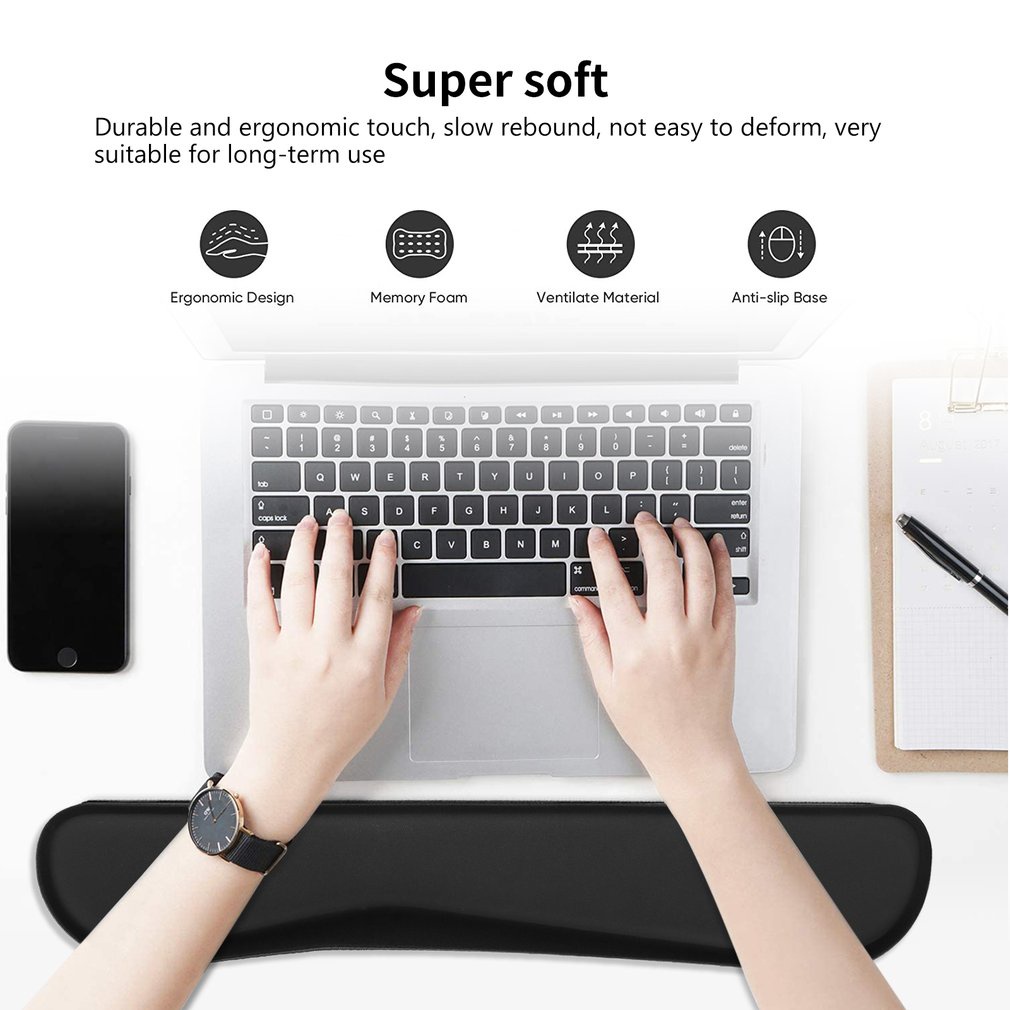 Computer Wristband Mouse Pad Hand Bracket Desktop Extender Armrest Holder Comfortable For Home And Office [Q/2]