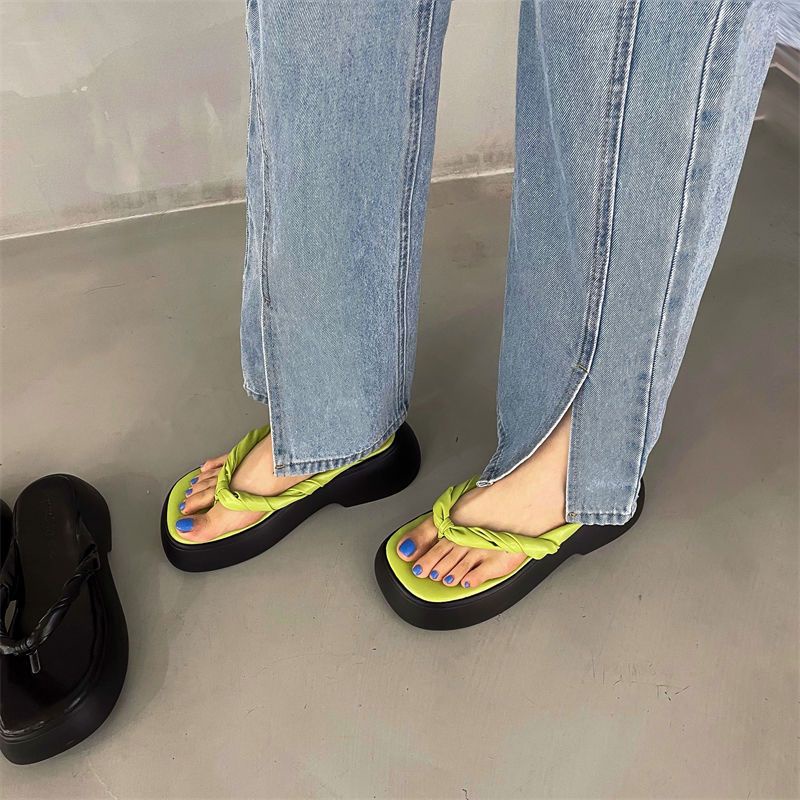 [F &amp; X] Dép Xỏ Ngón Đế Dày Phong Cách Mới Mùa Xuân Hè Độc Đáo Dành Cho Bạn Nữ