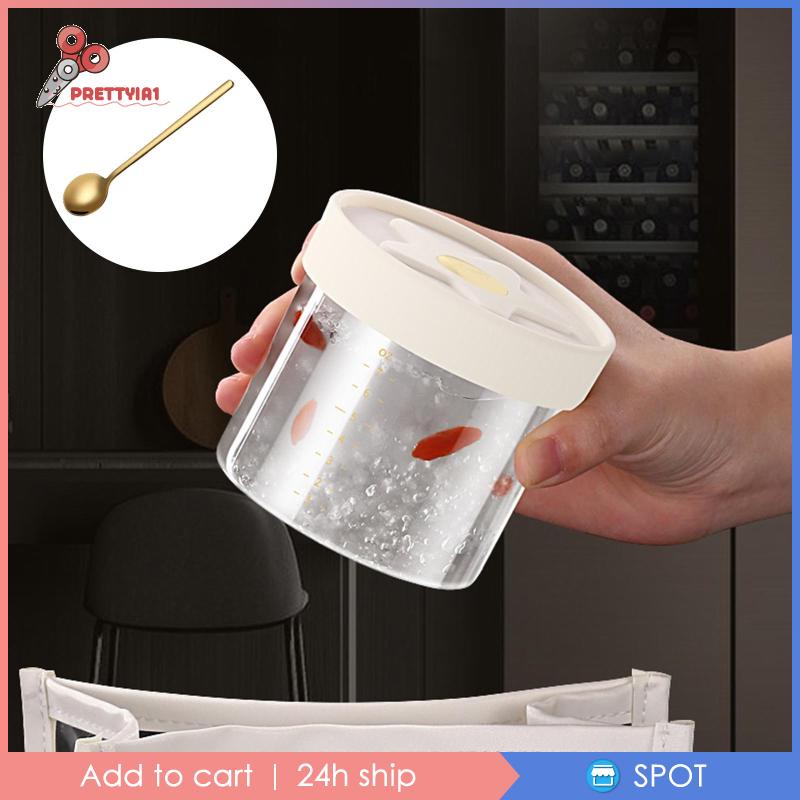 Hũ Thủy Tinh Đựng Đường / Cà Phê Kèm Thang Đo Prettyia1 Tiện Dụng