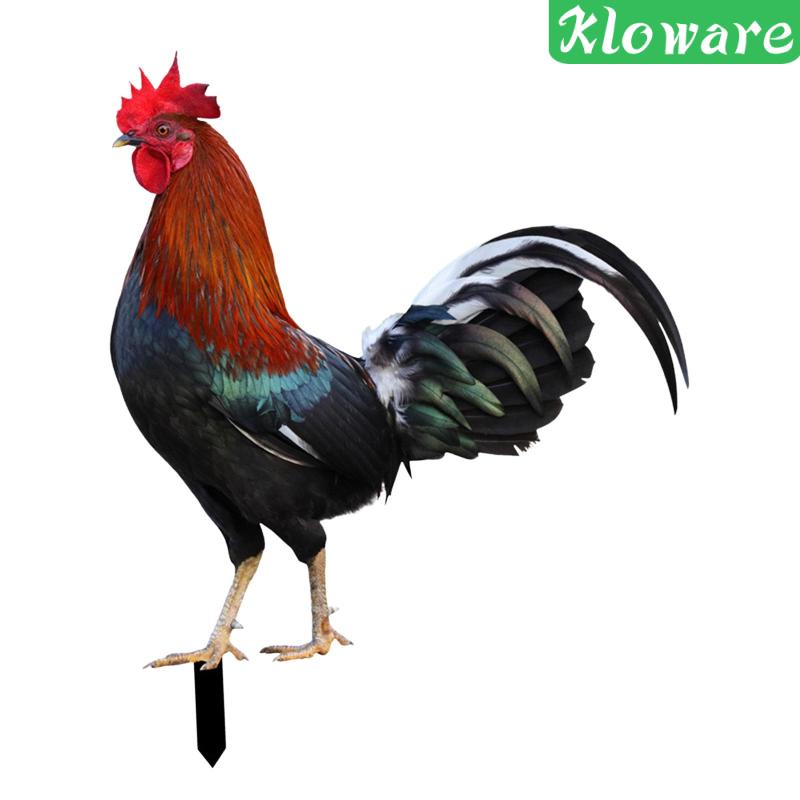 [Kloware] Bức Tượng Động Vật Acrylic Hen Stakes Trang Trí Sân Vườn