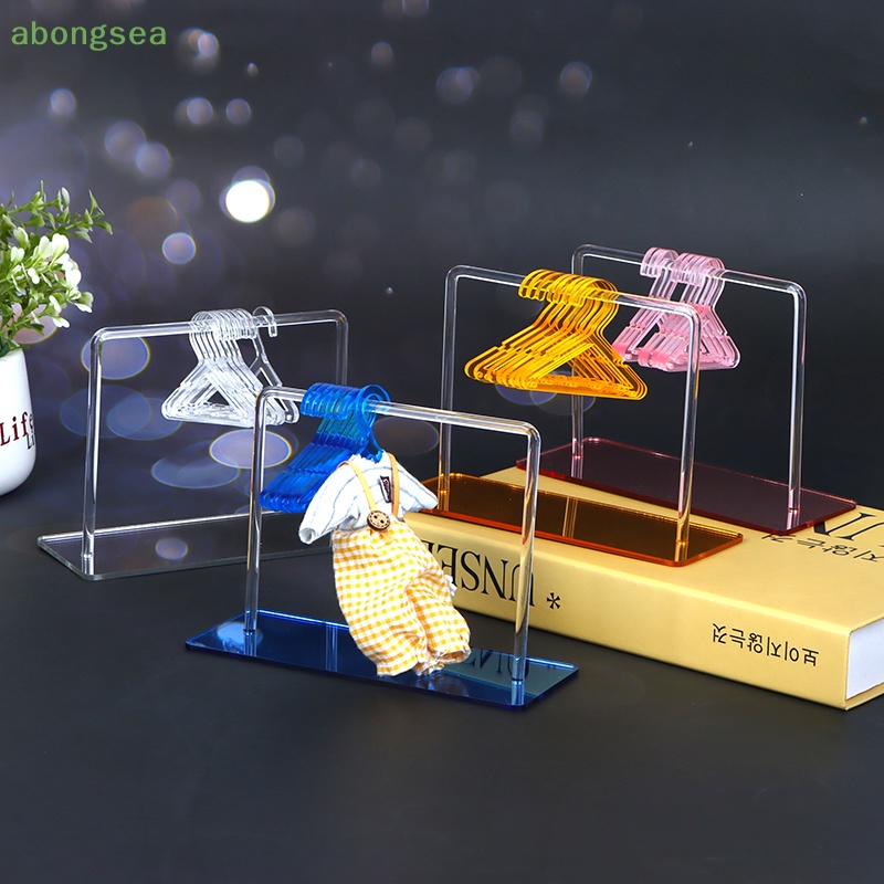 1 Bộ Giá Đỡ Trưng Bày Quần Áo / Bông Tai Trang Trí Nhà Búp Bê Tỉ Lệ 1: 12