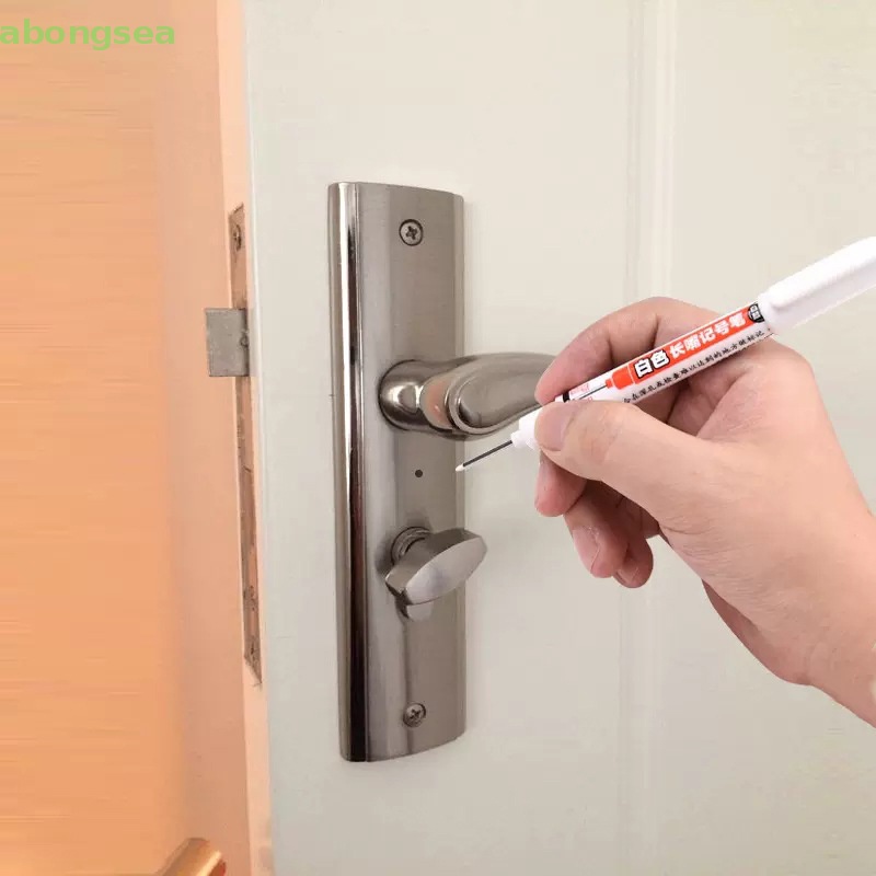 Abongsea Bút Đánh Dấu Mực Trắng Hai Đầu Dài 20MM Đa Năng Dùng Trong Làm Mộc