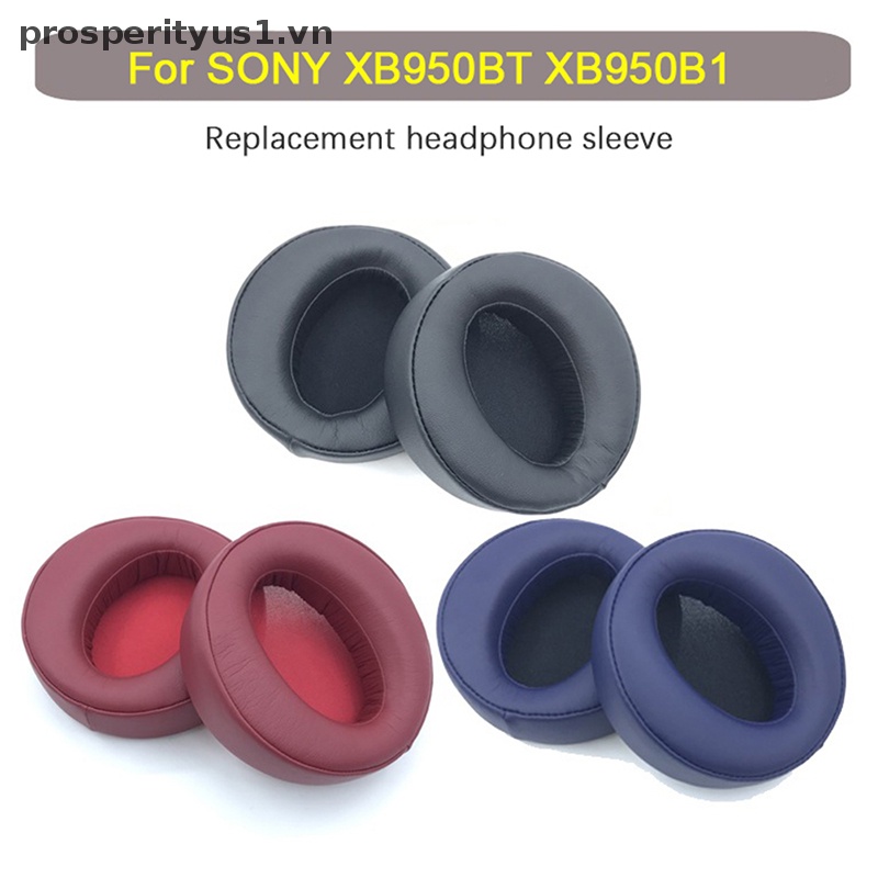 1 Cặp Miếng Đệm Tai Nghe Bằng Da Thay Thế Cho Sony MDR-XB950BT XB950B1 N1